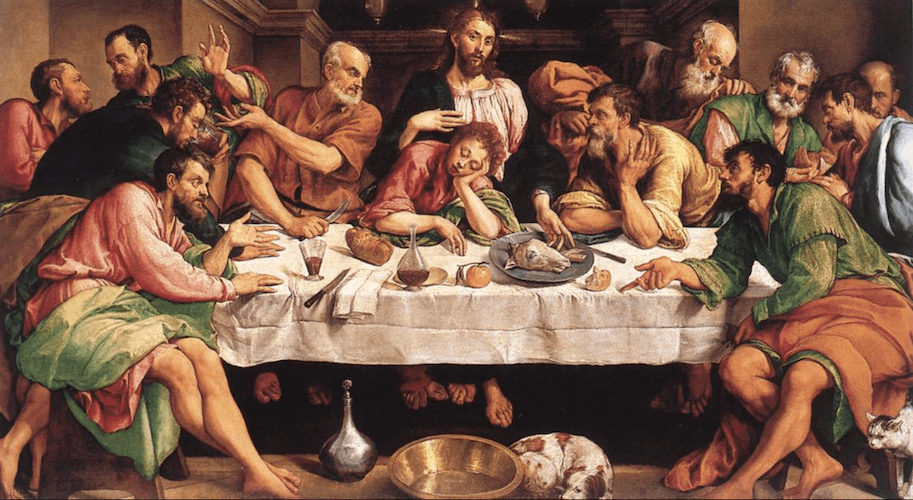Das letzte Abendmahl von Jacopo Bassano, 1542