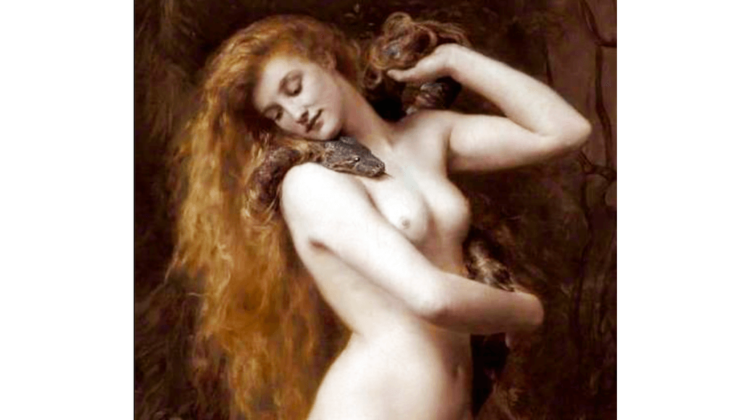 Lilith as negative anima (by John Collier, detail, source: Wikepdia)